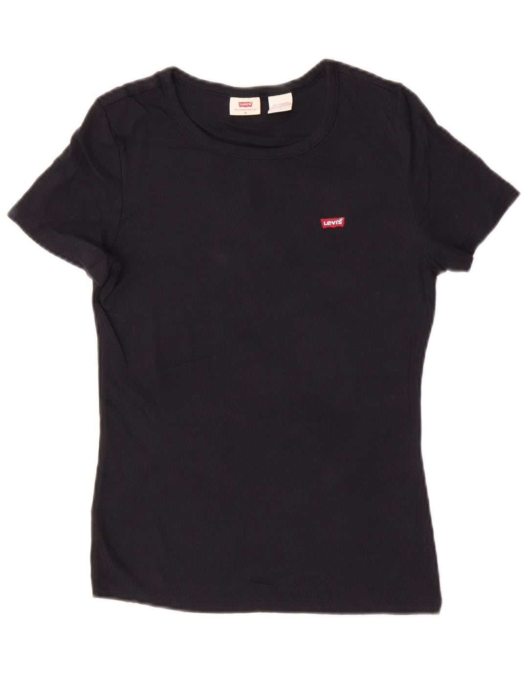 Levi's T-Shirt Femme UK 12 Noir Moyen Coton