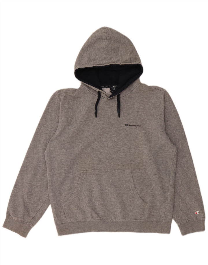 Champion Pull à capuche pour homme Large Gris Coton