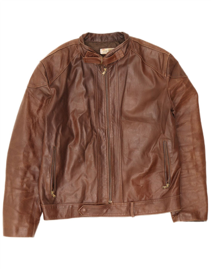 Bata Veste en cuir pour homme IT 52 XL Cuir marron