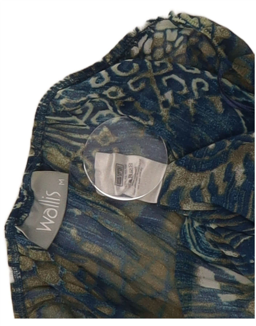 Wallis Robe à manches longues pour femme UK 42 Bleu moyen Paisley Polyester