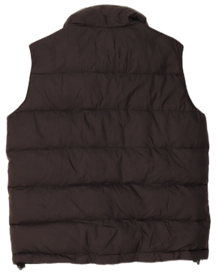 gilet rembourré vintage pour hommes petit nylon noir