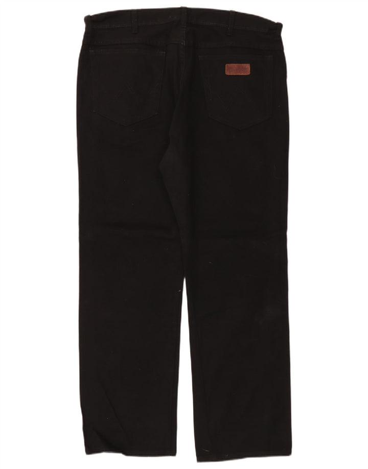 Wrangler Jean droit coupe régulière pour homme W38 L30 en coton noir