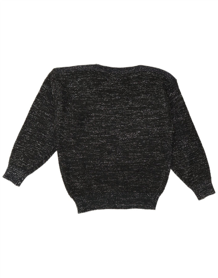 C & A Pull col bateau pour femme EU 40 Acrylique moucheté noir moyen