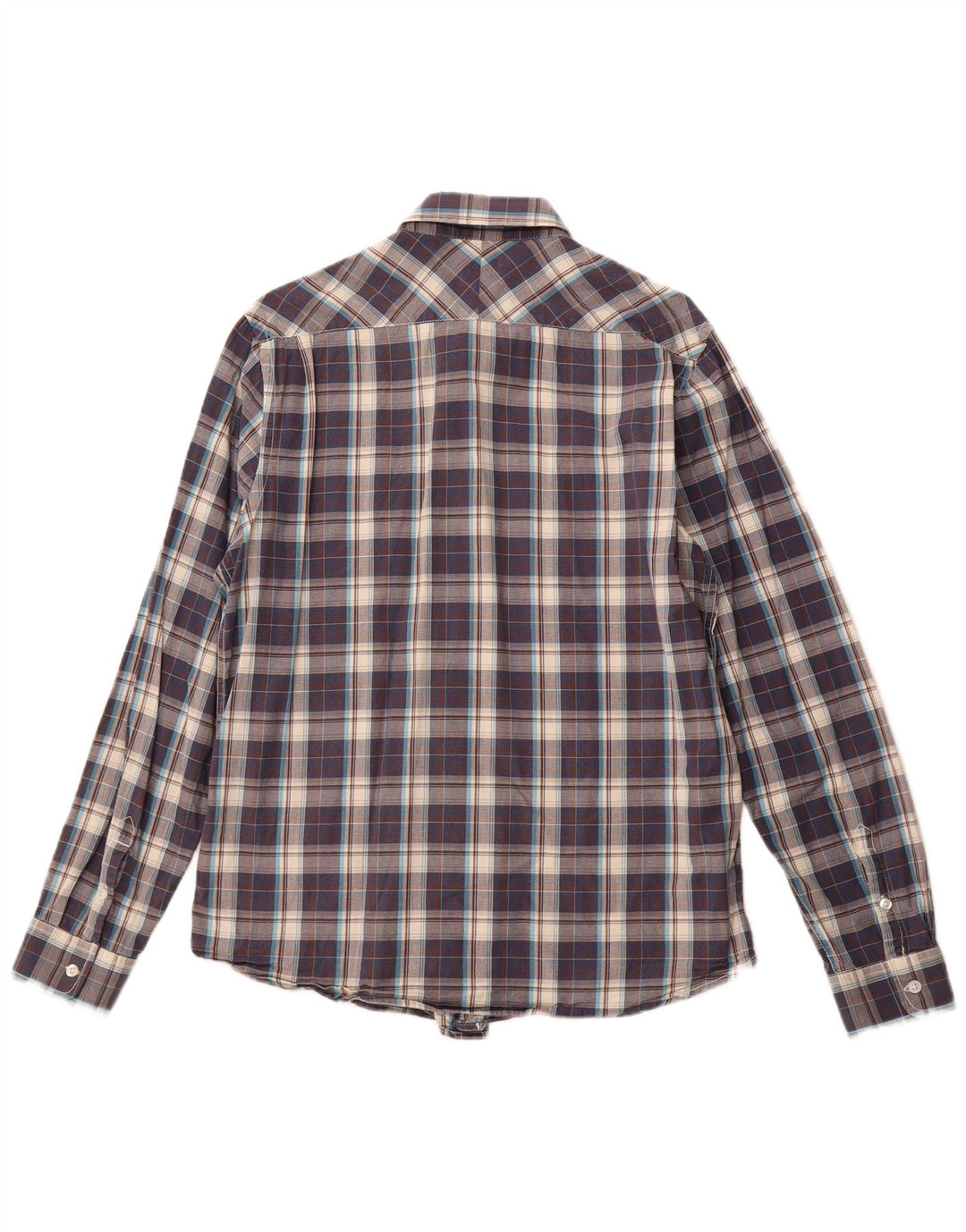 LEE Chemise Homme Grand Carreau Bleu Marine Coton