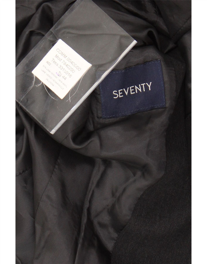 Veste Blazer Femme SEVENTY IT 44 Laine Vierge Noir Moyen