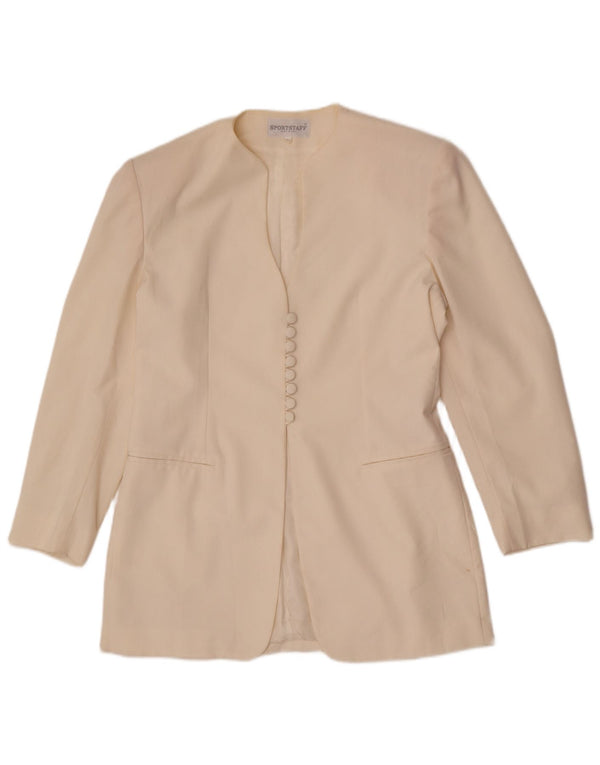 Sportstaff Veste Blazer Femme IT 46 Large Blanc Polyester
