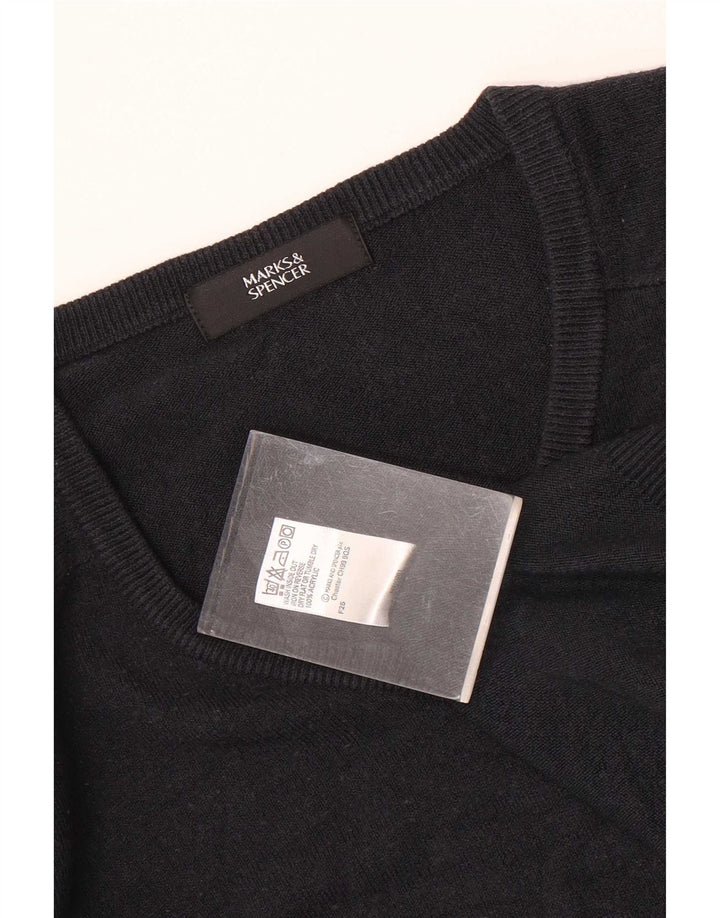 Marks & Spencer Pull col V pour homme XL Bleu marine Acrylique
