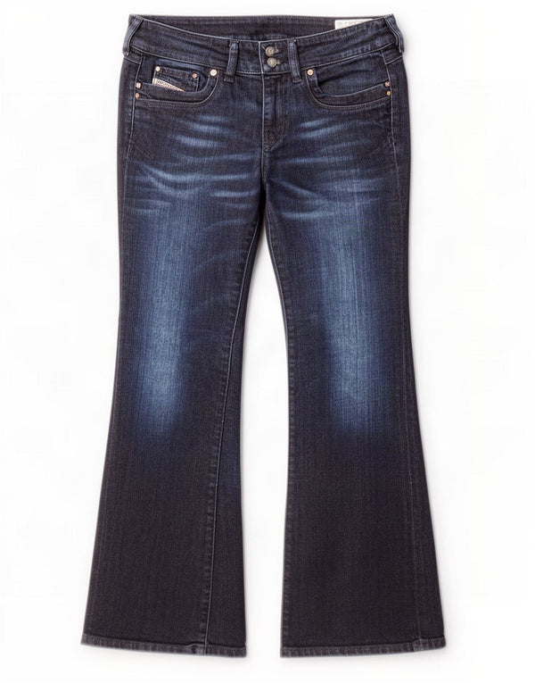 Jean Bootcut Femme Diesel Ronhar W29 L30 Bleu Marine Coton