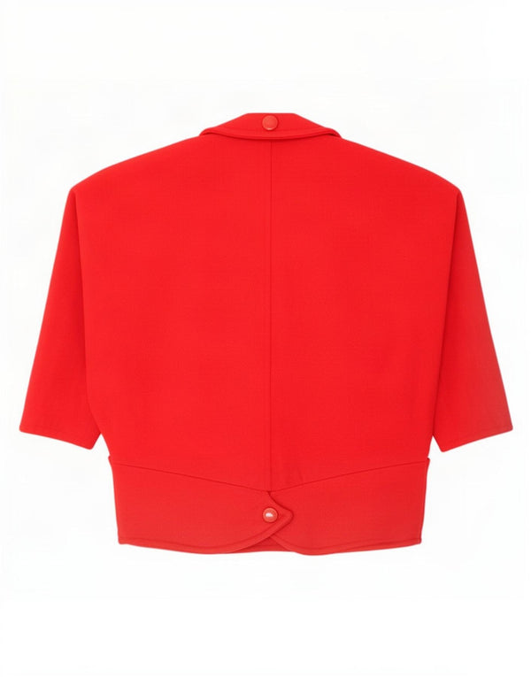vintage Femmes 3/4 Manches Batwing Overcoat UK 18 XL Rouge