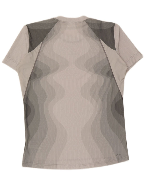 Adidas Hommes Aeroready Graphic T-Shirt Top Large Gris Tie Dye Polyester