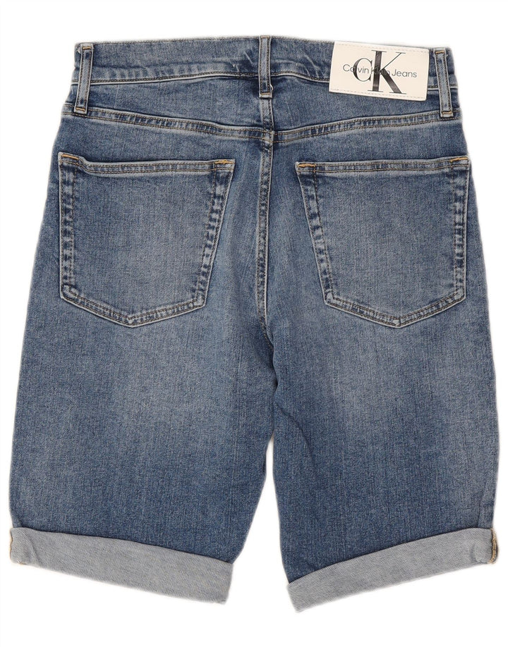 CALVIN KLEIN Short en jean pour homme W29 Small Bleu Coton