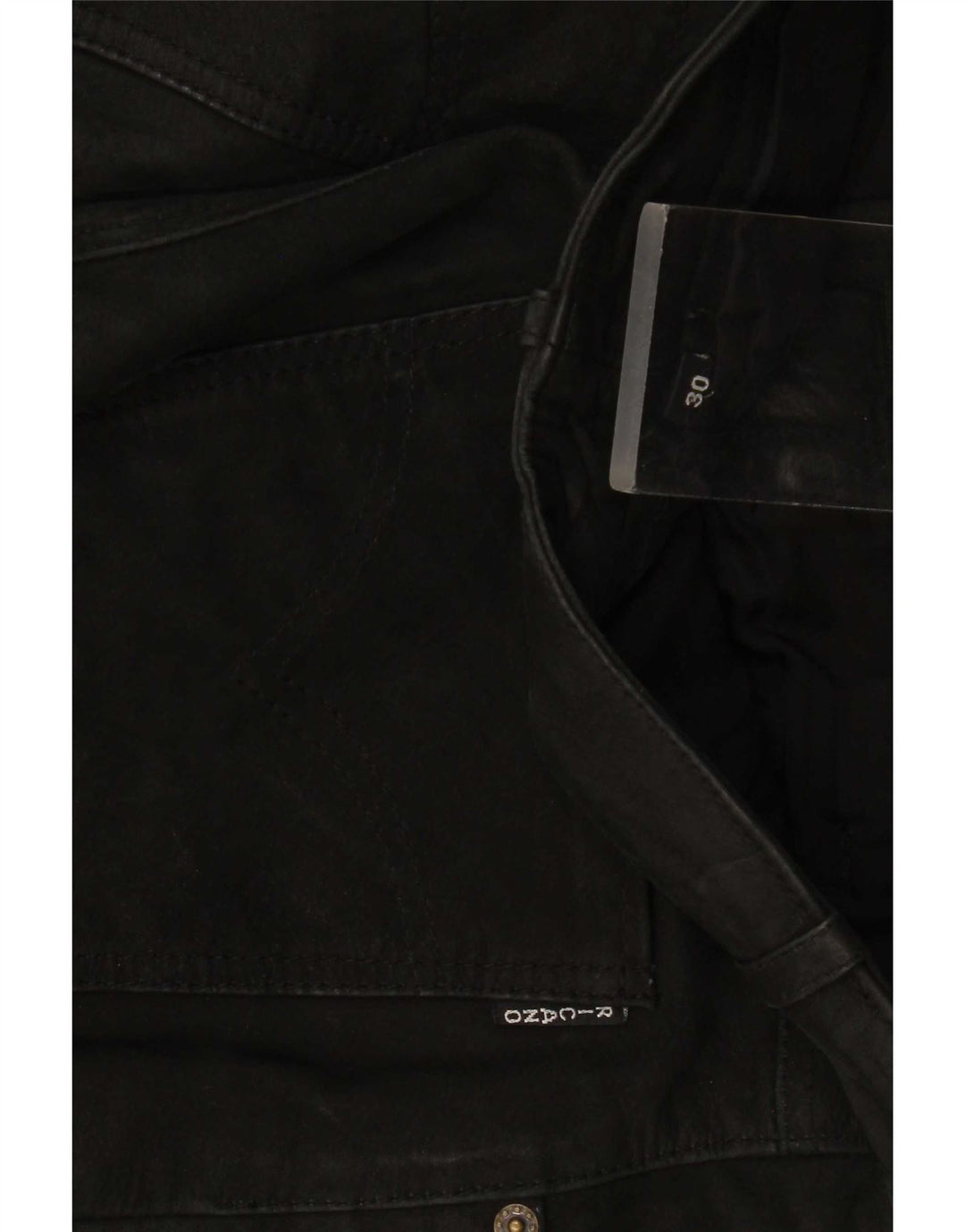 Ricano Pantalon en cuir pour homme W30 L32 Noir