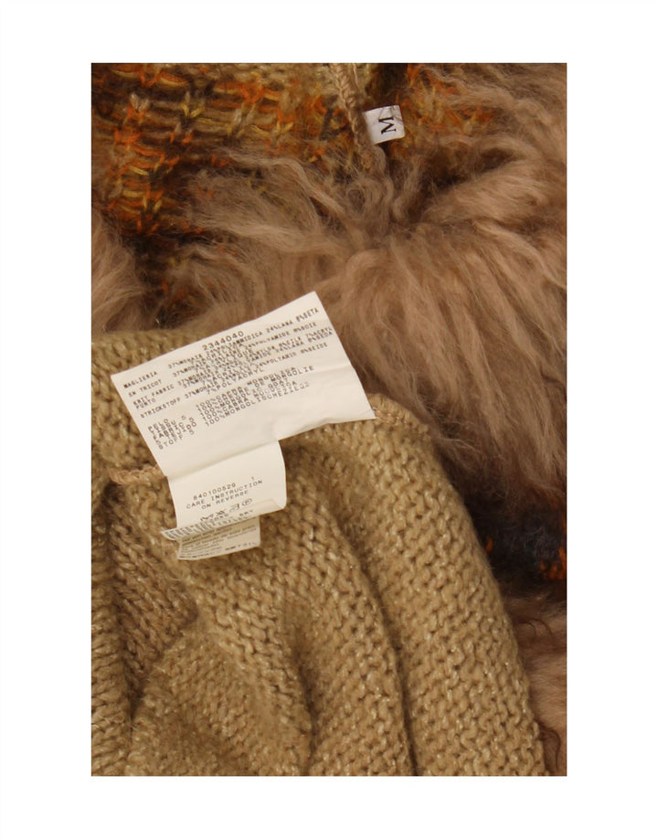 Penny Black Pull Cardigan Ouvert pour Femme UK 12 Beige Moyen Géométrique