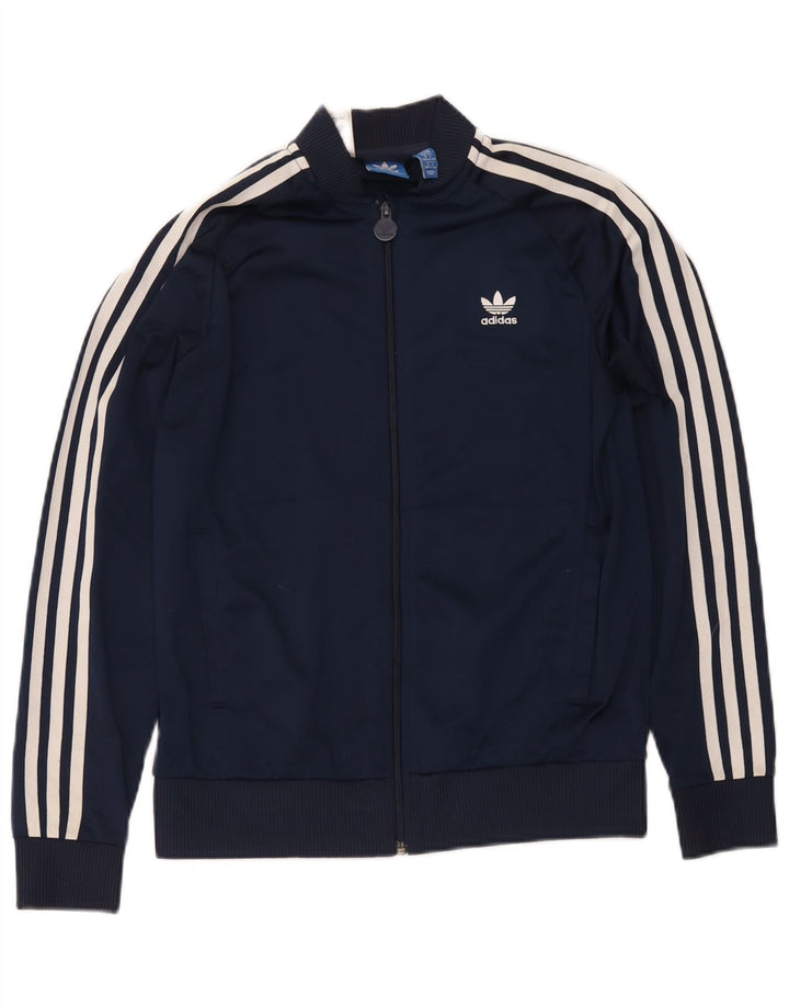 Veste de survêtement Adidas Garçon 13-14 ans Bleu Marine Polyester