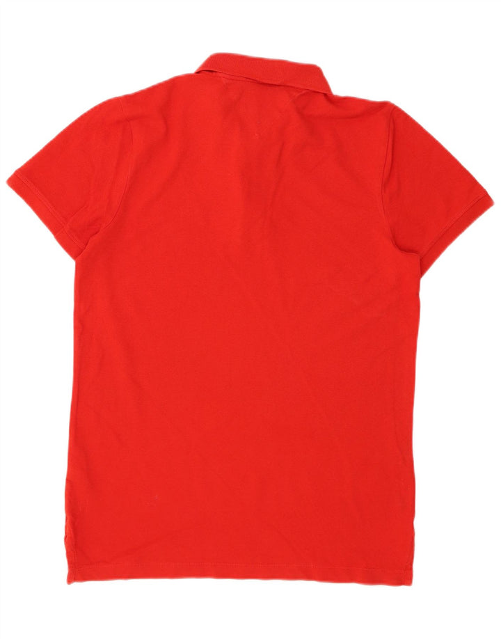 TOMMY HILFIGER Mens Polo Shirt Medium Red Cotton