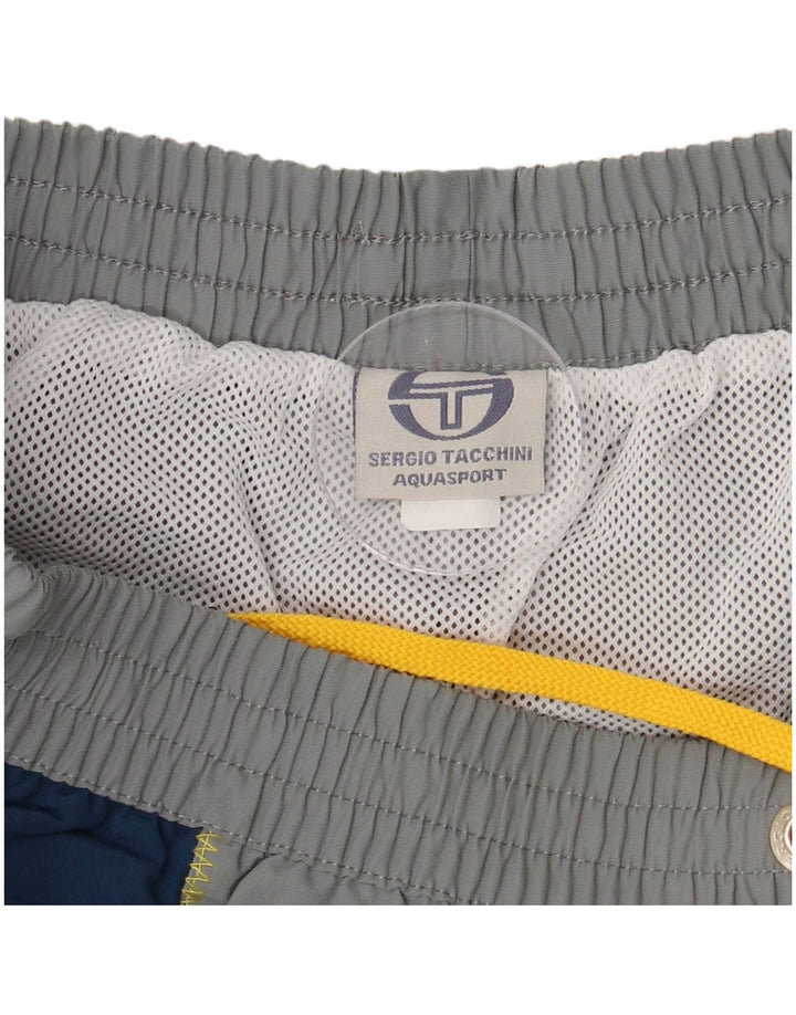 SERGIO TACCHINI Short de Bain Graphique XL Homme Gris Colorblock Polyamide