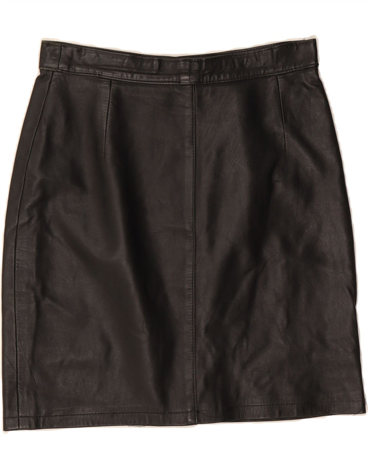 VINTAGE Womens Leather Skirt W30 Medium  Black Leather Vintage Vintage and Second-Hand Vintage from Messina Hembry 