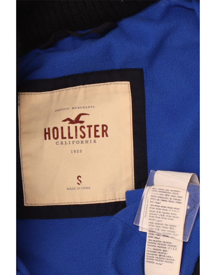 HOLLISTER Veste coupe-vent à capuche pour femme UK 10 Small Bleu marine Nylon