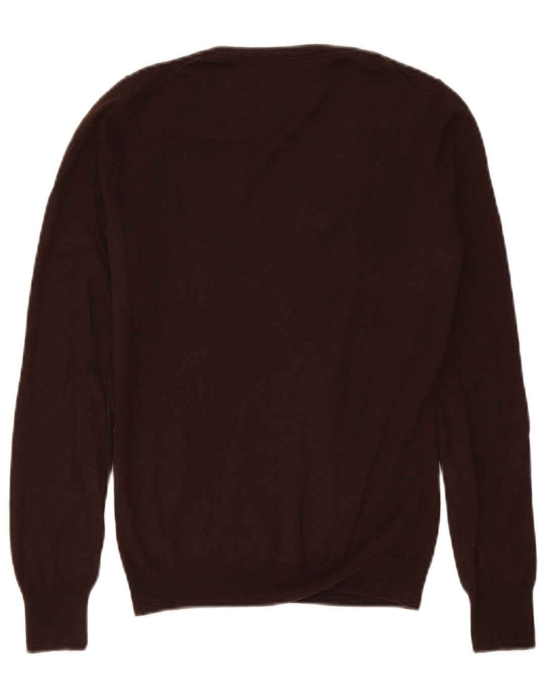 Massimo Dutti Pull col V pour femme UK 10 Petite soie marron