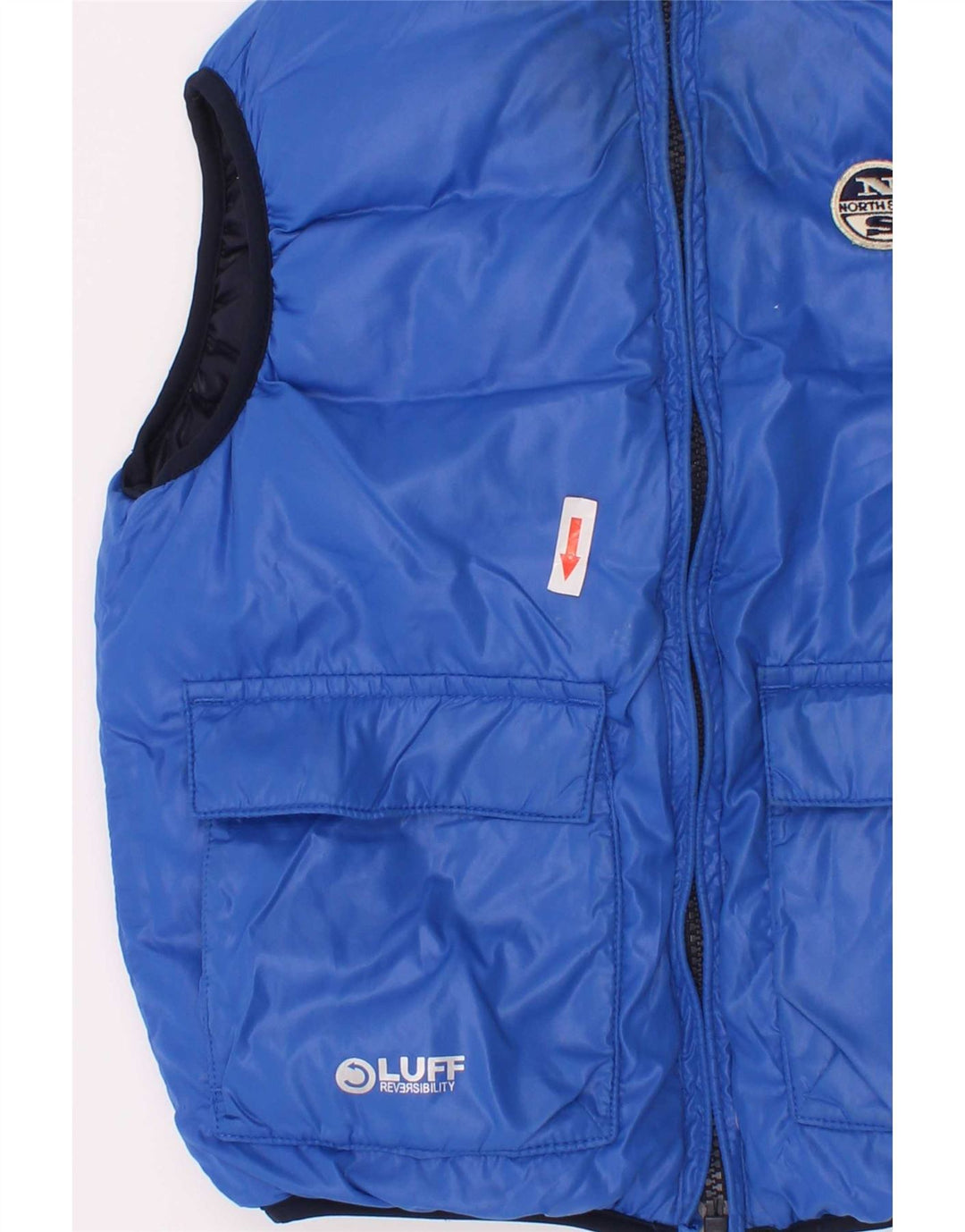 North Sails Gilet matelassé réversible pour garçon 3-4 ans Bleu marine Polyester