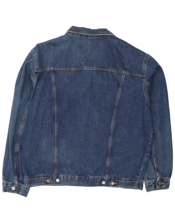 veste en denim homme vintage UK 44 2XL Coton bleu