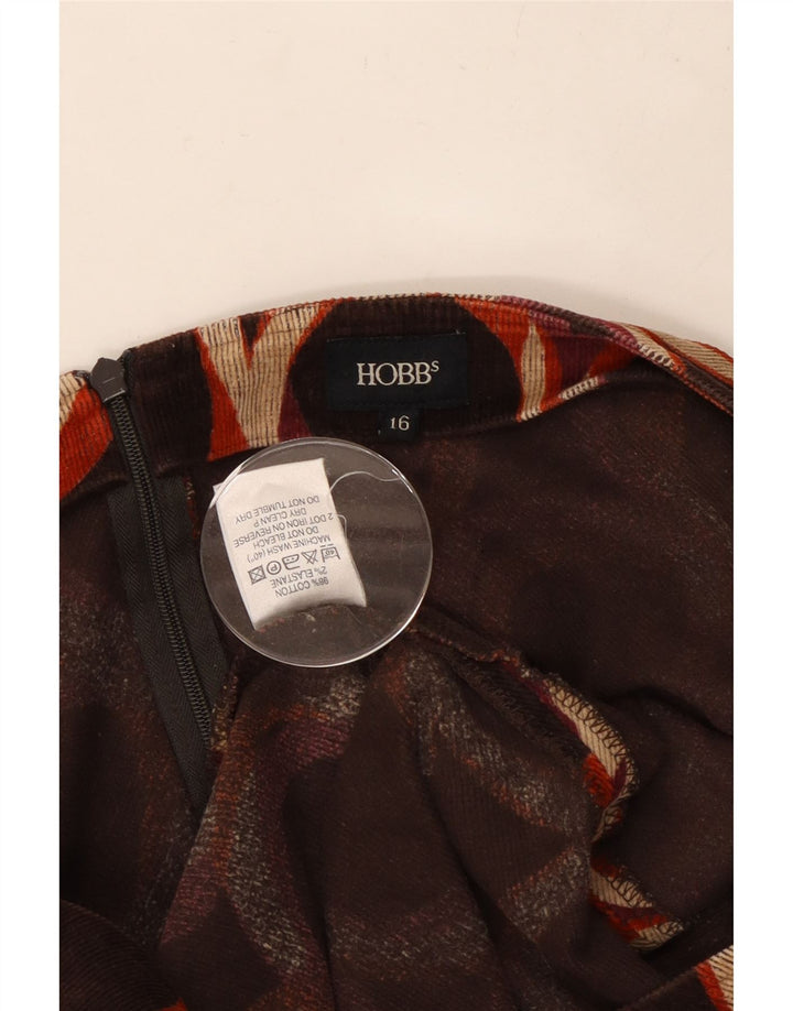 HOBBS Jupe trapèze pour femme UK 16 Large W34 en coton à pois multicolores