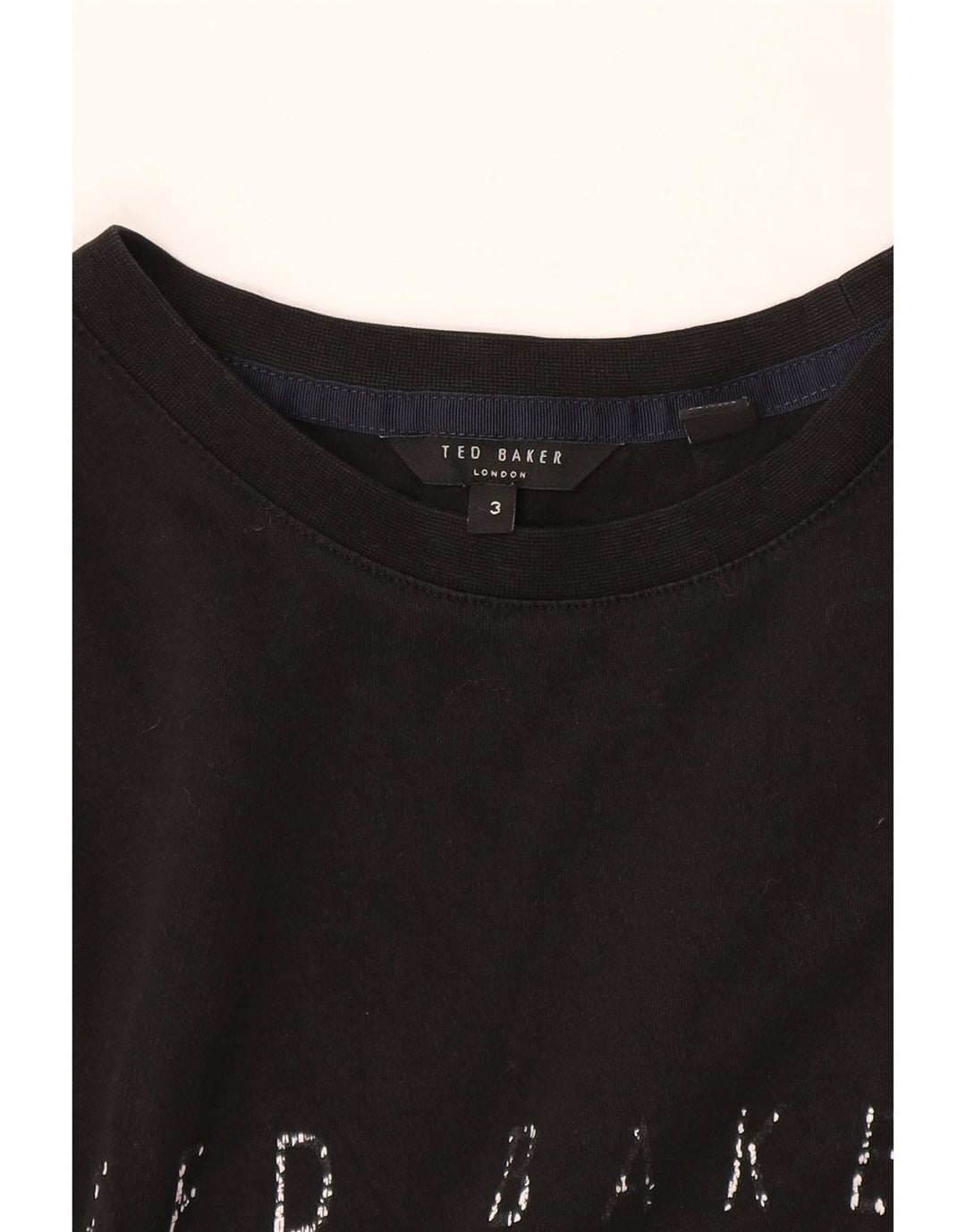 Ted Baker T-shirt graphique pour hommes Taille 3 Noir moyen