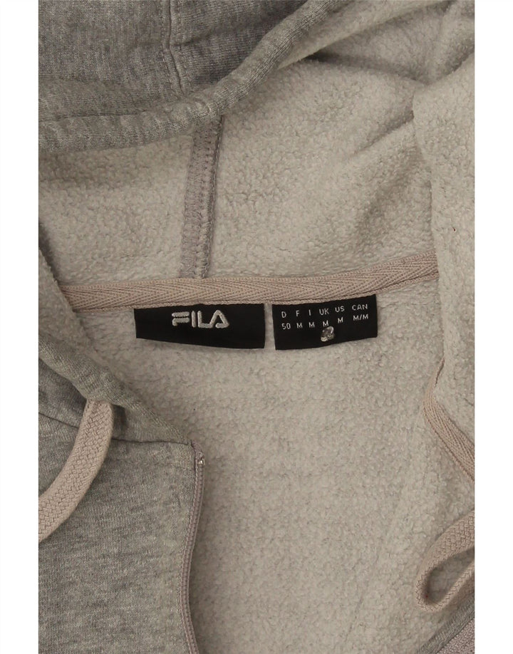 Fila Sweat à Capuche Zippé Graphique Homme Gris Moyen
