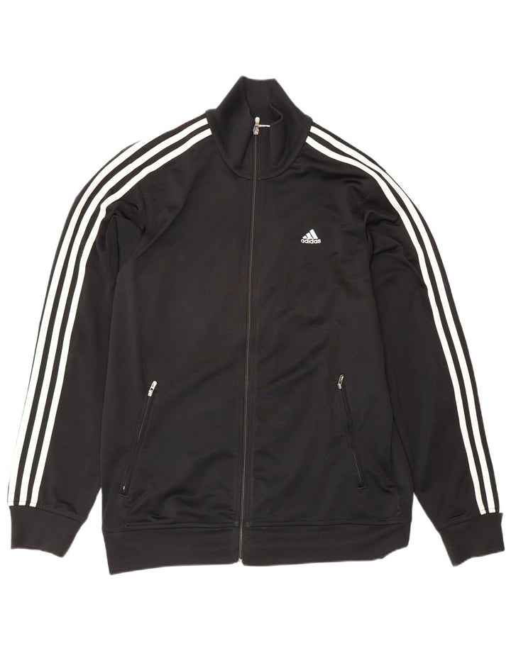 Adidas Veste de survêtement pour homme UK 38/40 Medium Noir Polyester