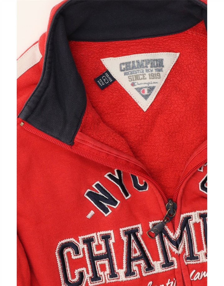 Champion Veste de Survêtement Garçon 11-12 Ans Large Rouge Colorblock