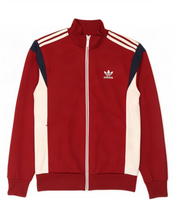Adidas Veste de survêtement pour homme Bordeaux moyen Colourblock