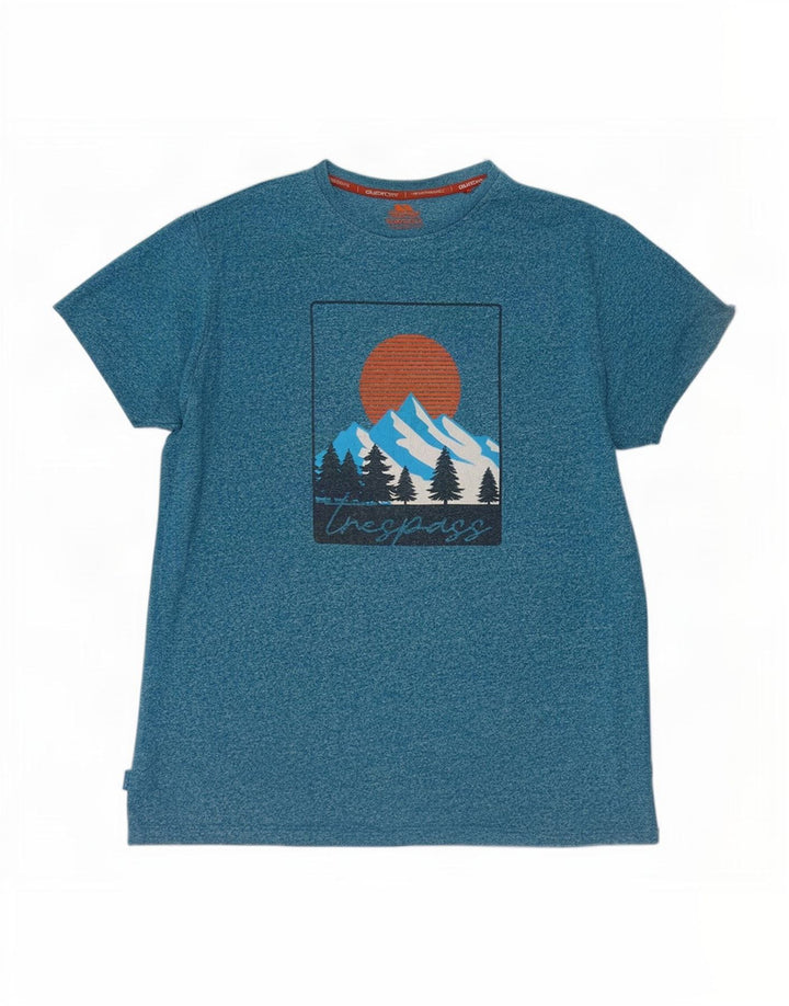 Trespass T-Shirt Graphique Homme XL Bleu Coton