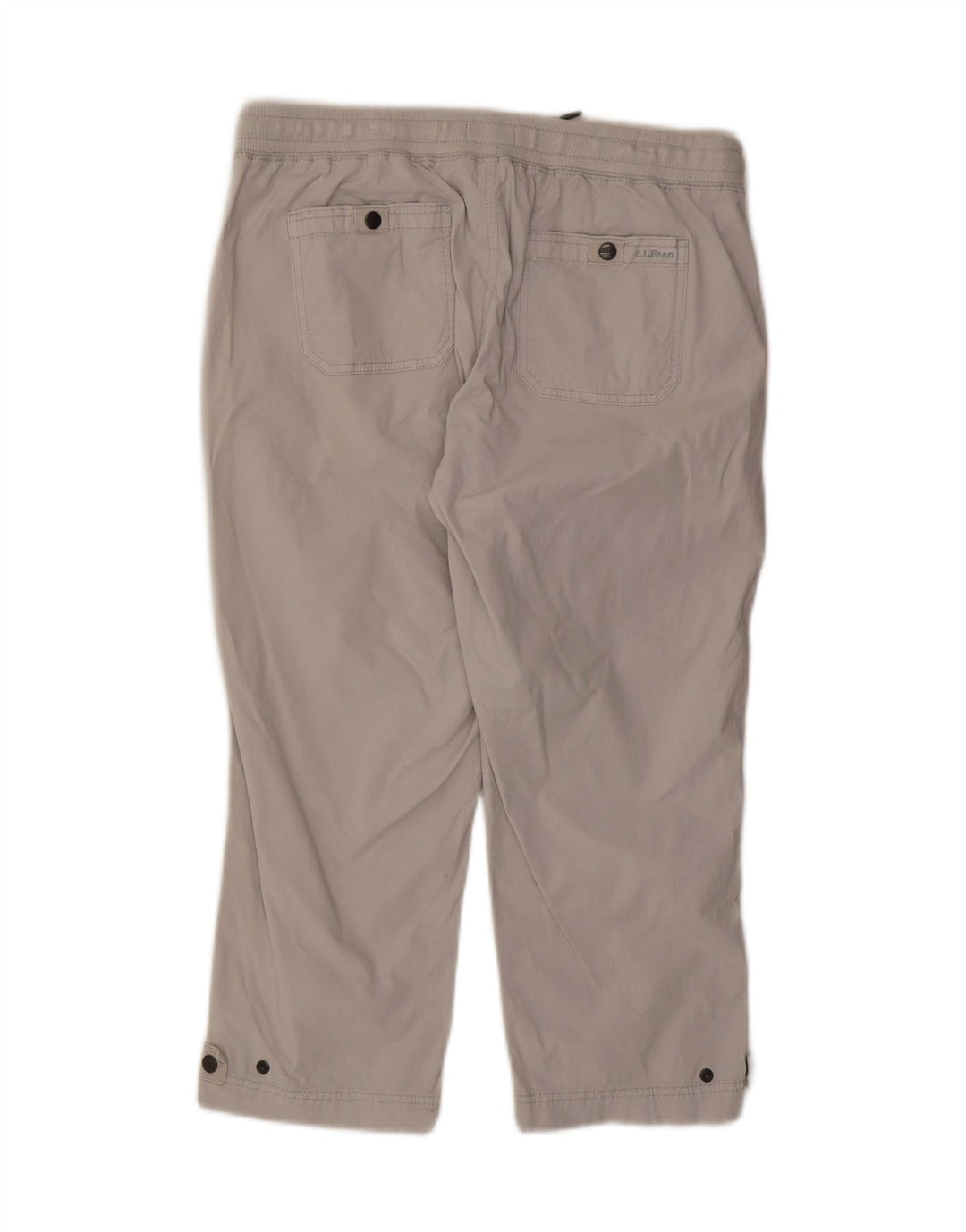 L.L.BEAN Womens Straight Capri Trousers Medium W30 L22 Grey Cotton Vintage L.L.Bean and Second-Hand L.L.Bean from Messina Hembry 