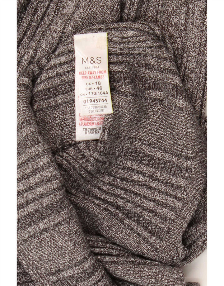 Marks & Spencer Haut à manches longues pour femme UK 18 XL Gris Viscose