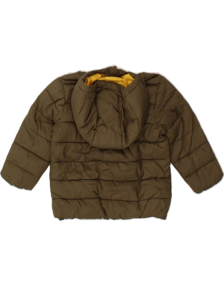 BENETTON Baby Boys Hooded Padded Jacket 18-24 Months Khaki Polyester Vintage Benetton and Second-Hand Benetton from Messina Hembry 