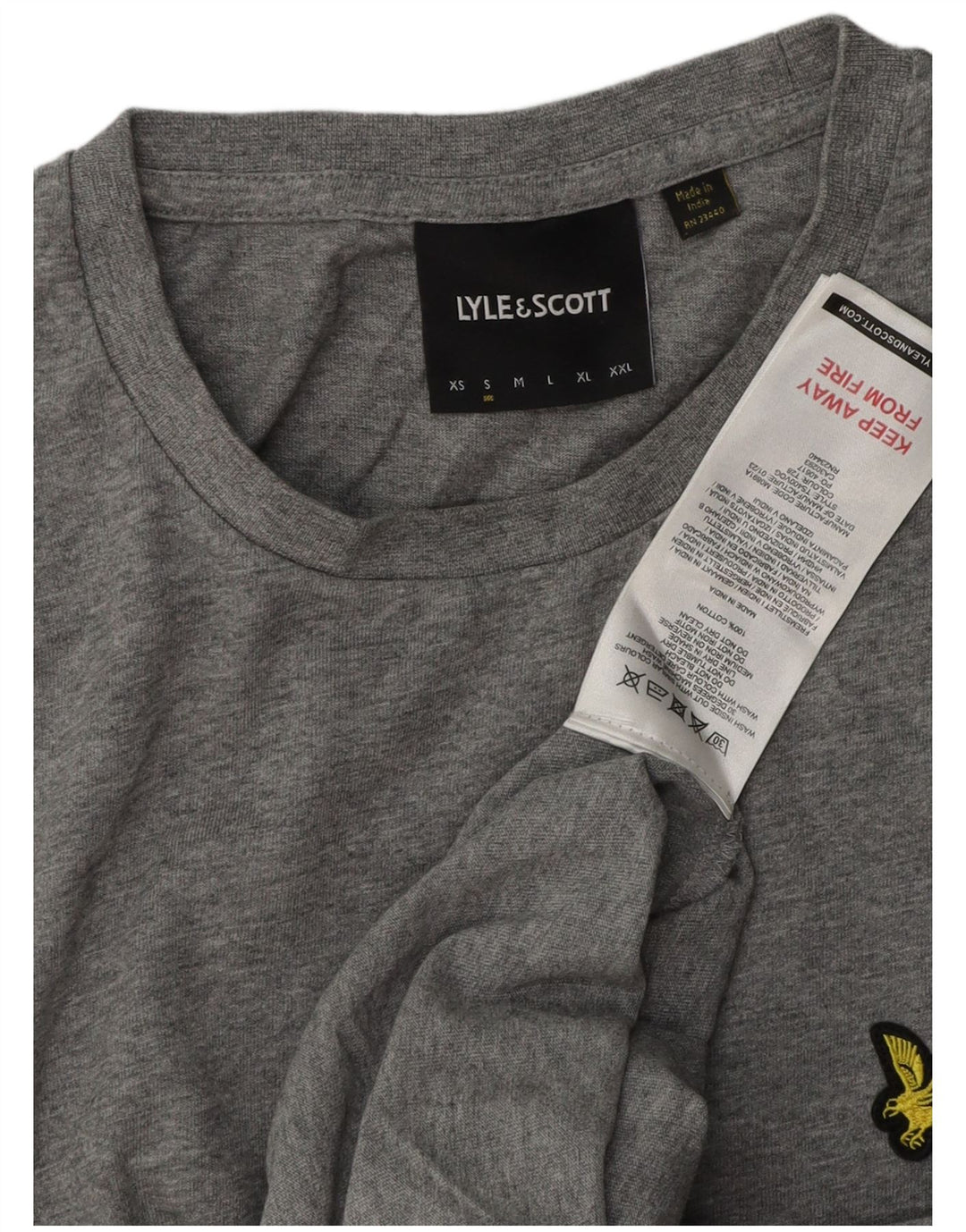 Lyle & Scott T-Shirt Homme Petit Gris Coton