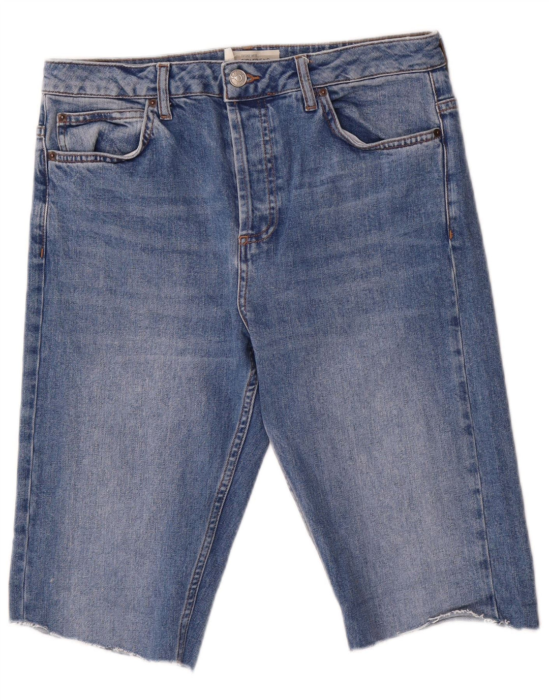 Topshop Short en Jean Femme W30 Coton Bleu Moyen