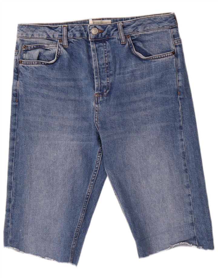 Topshop Short en Jean Femme W30 Coton Bleu Moyen
