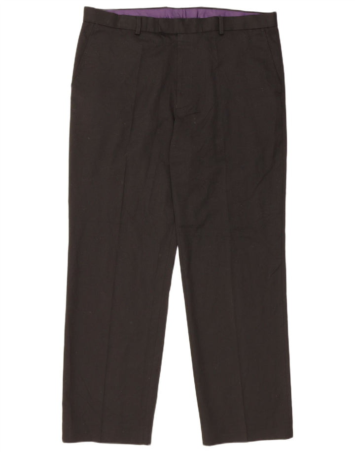 Marks & Spencer Pantalon de costume coupe classique pour homme W38 L31 Noir Polyester