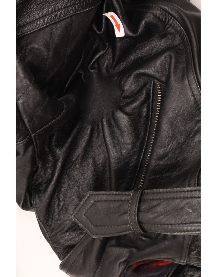Yessica Veste de motard courte surdimensionnée pour femme EU 38 Noir moyen