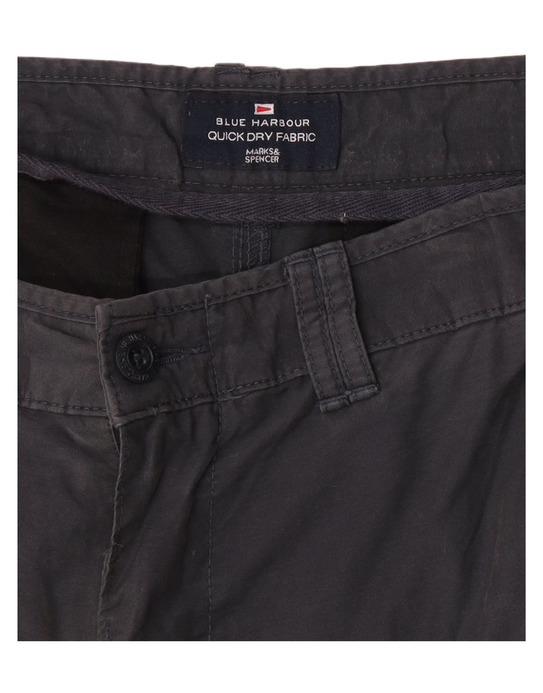 Marks & Spencer Bermuda cargo bleu Harbour pour homme W34, grand gris