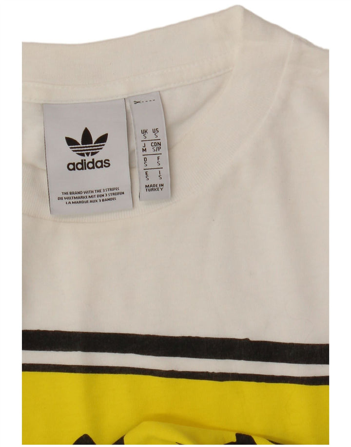 Adidas T-shirt graphique pour hommes, petit, blanc