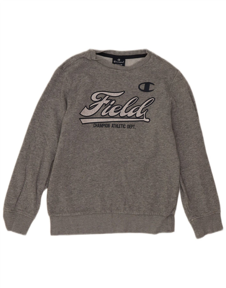 Champion Sweat-Shirt Garçon 9-10 Ans Gris Moyen Moucheté Sports