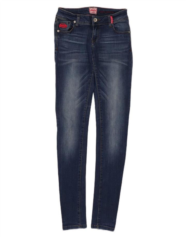 SUPERDRY Jean Rosefill Super Skinny Femme W30 L35 Bleu Coton