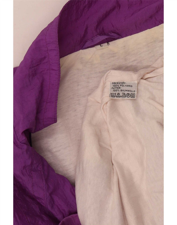 vintage Mens Survêtement Top Veste Grand Violet Polyamide