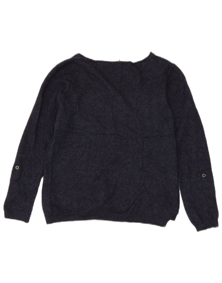 White Stuff Pull court à col bateau pour femme UK 12 Bleu marine moyen