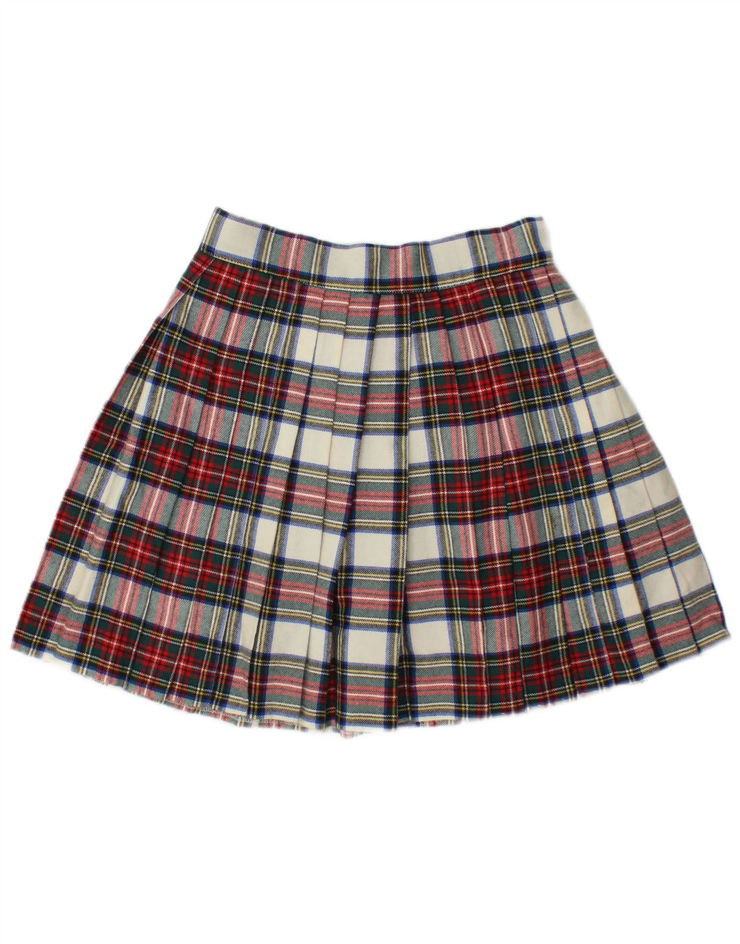 Swish Mini jupe plissée femme IT 44 Medium W28 laine à carreaux multicolore