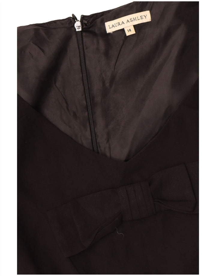 Laura Ashley Robe fourreau pour femme UK 44 Grand Noir Colorblock Polyester