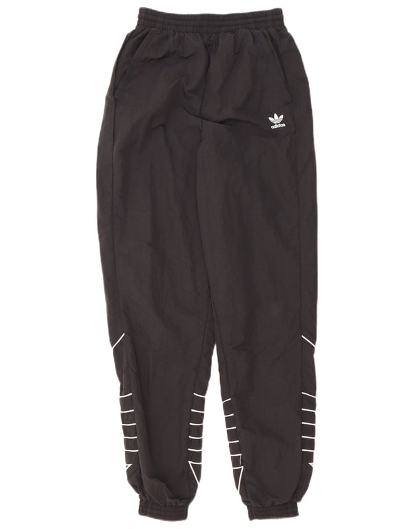 Adidas Pantalon de survêtement graphique pour femme Joggers UK 6 Small Noir Polyester