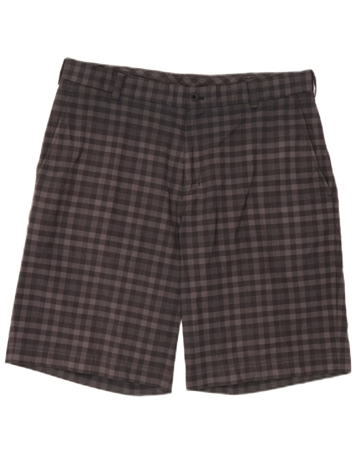 Nike Short chino Dri Fit W34 pour homme en polyester à carreaux vichy gris moyen